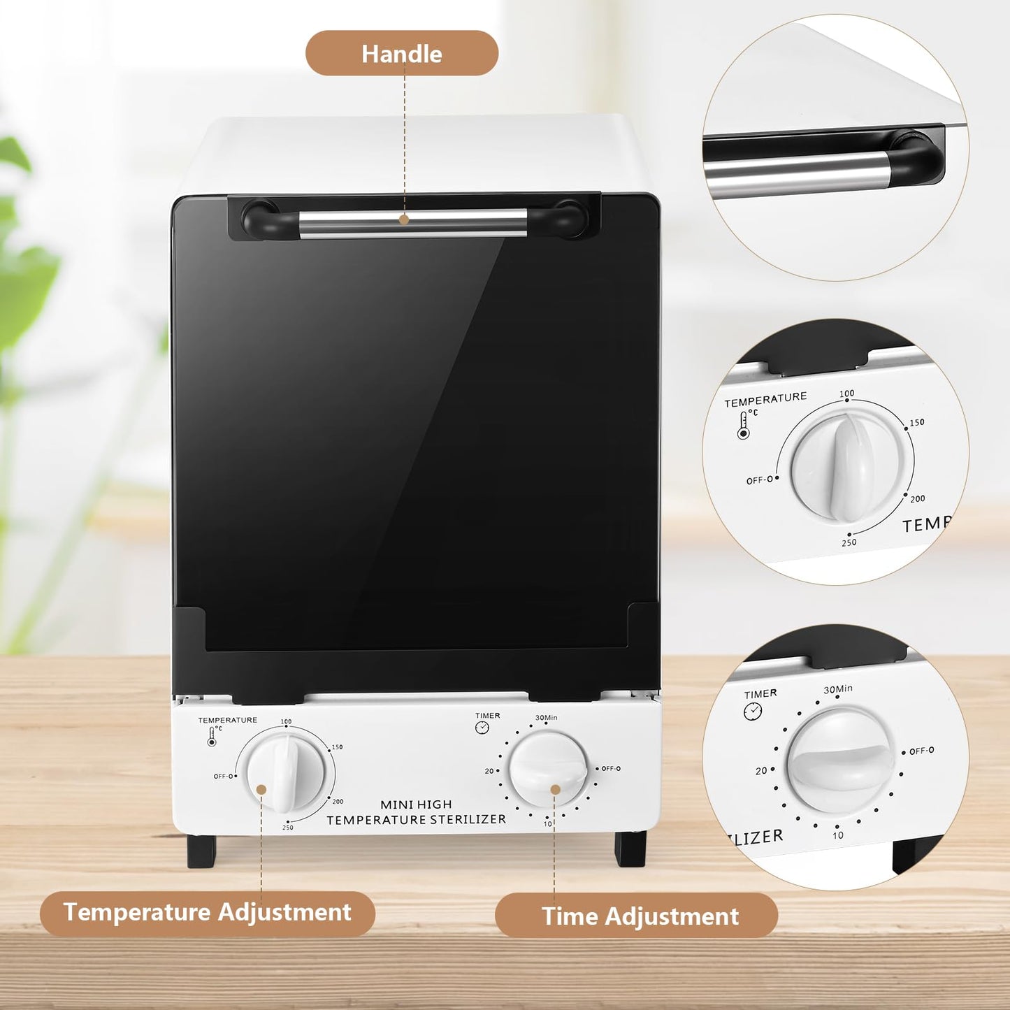 Soiiw 12L 110V High Temperature Sterilizer Dry Heat Sterilizer Metal Tool Nail Tool Sterilizer Art Salon Portable Tool Manicure two layers