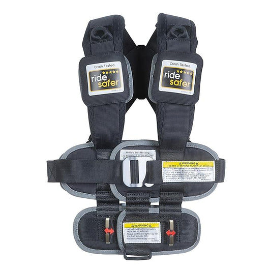 RideSafer - Small Black, Lightweight, Compact, Portable Car Seat - Perfect for Travel and Everyday Child Safety