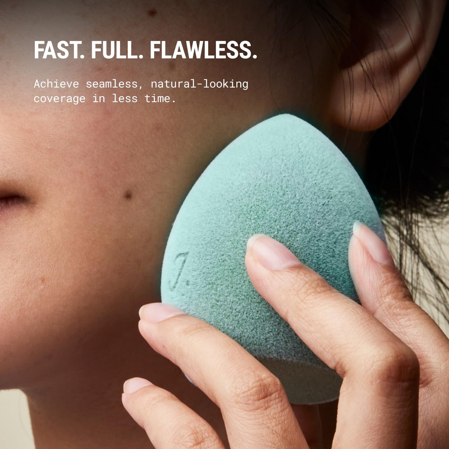 JUNO & Co. Microfiber Makeup Sponge, Dual Layer Technology for Full Coverage Flawless Makeup Blender for Foundation, Powder and Cream (5-Packs-Bamboo)