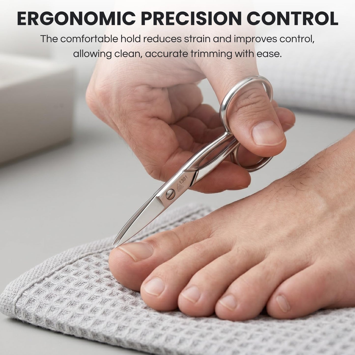 Erbe Large Heavy Duty Toenail Scissors German Pedicure Toe Nail Cutter. Made in Germany, Solingen