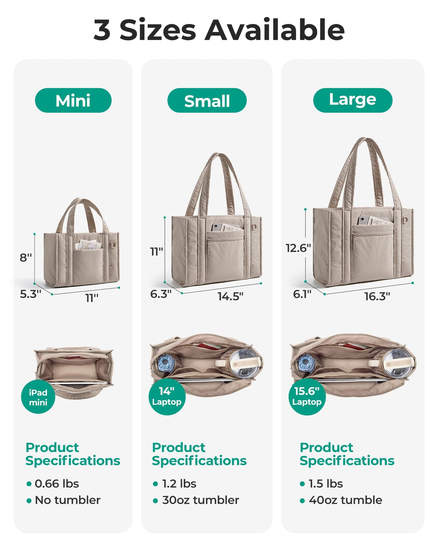 BAGSMART Boxy Tote Bag for Women, Crossbody Bag with Zipper, Crush Bow Purses for Travel Work College, Cream, Small