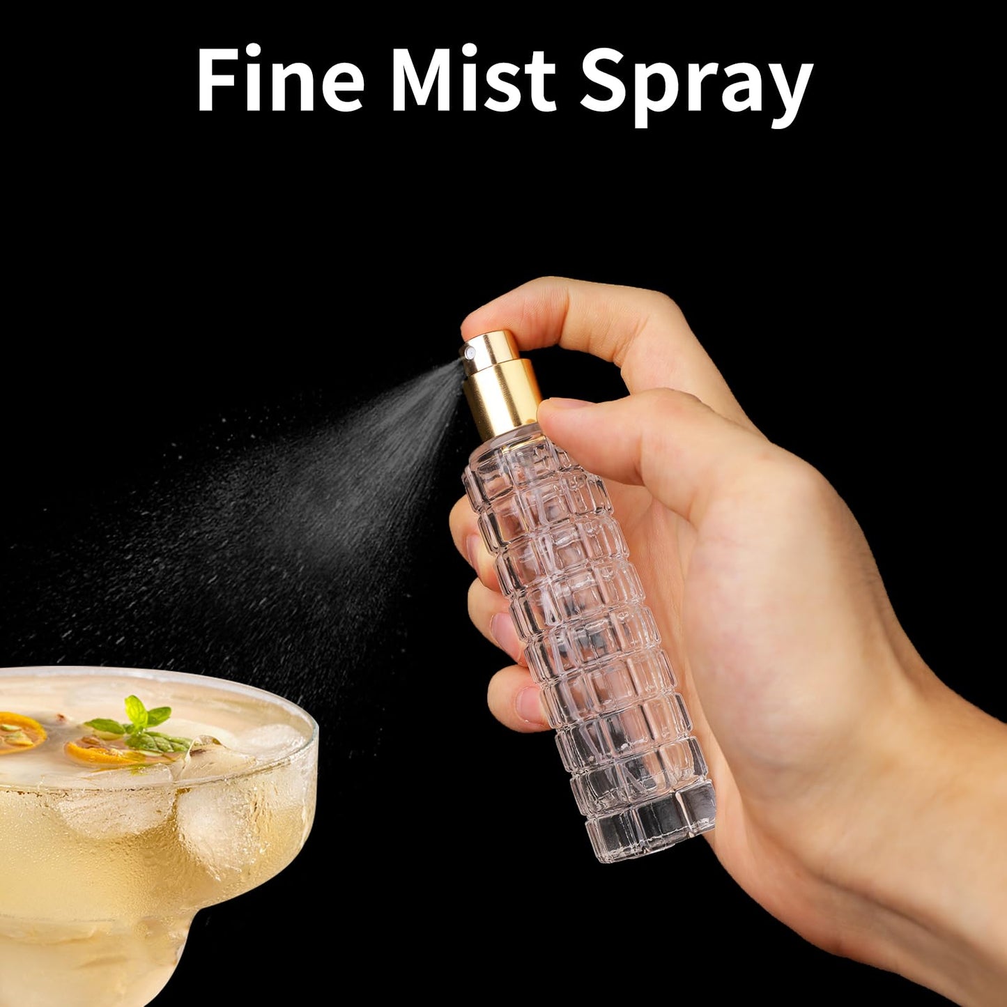 SuproBarware Cocktail Atomizer Sprayer - 1oz / 30ml, Cocktail mister Vermouth Spritzer Bitters Spray Bottle for Cocktails Portable Perfume Refillable Sprayer