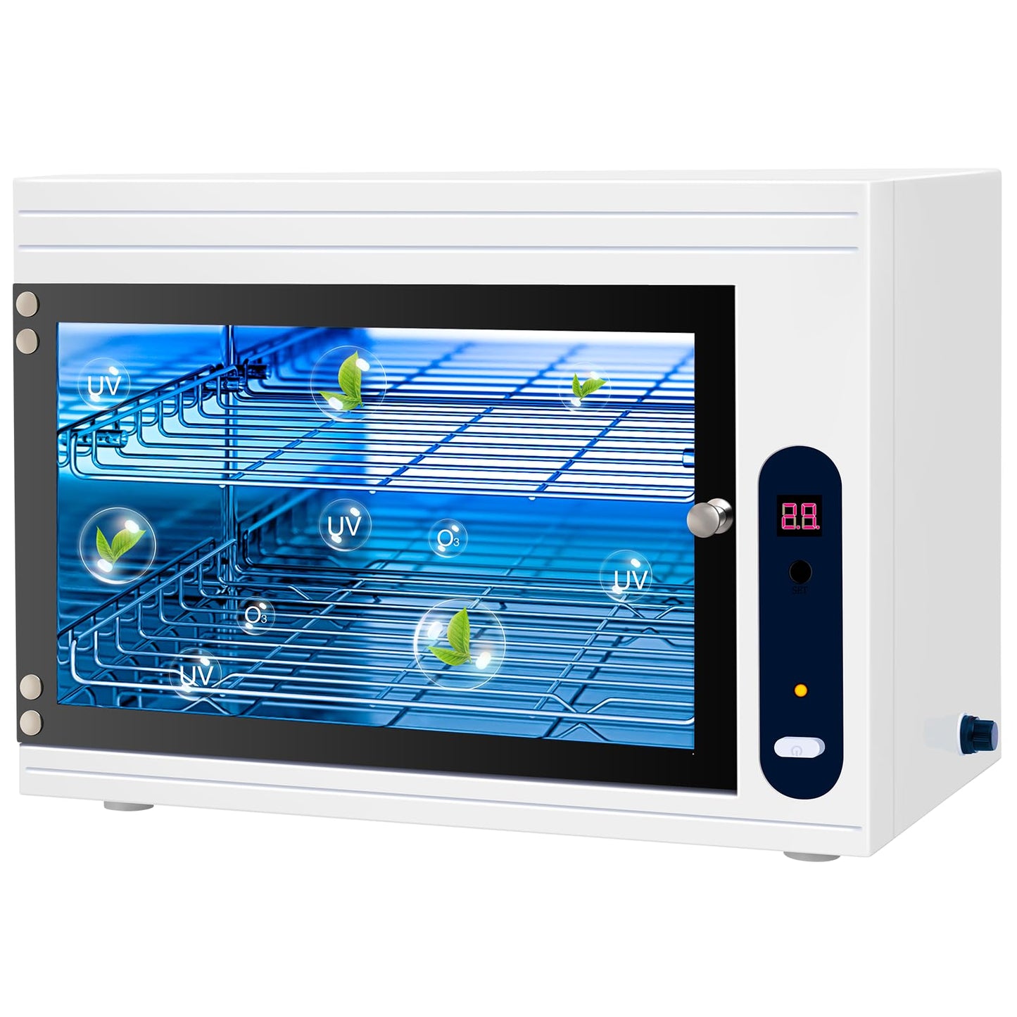 BRBLUERISE Nail Tool Cleaning Machine 17.14L Big Capacity UV Sanitizer Cabinet Salon Equipment for Spa Beauty Home Metal Tools