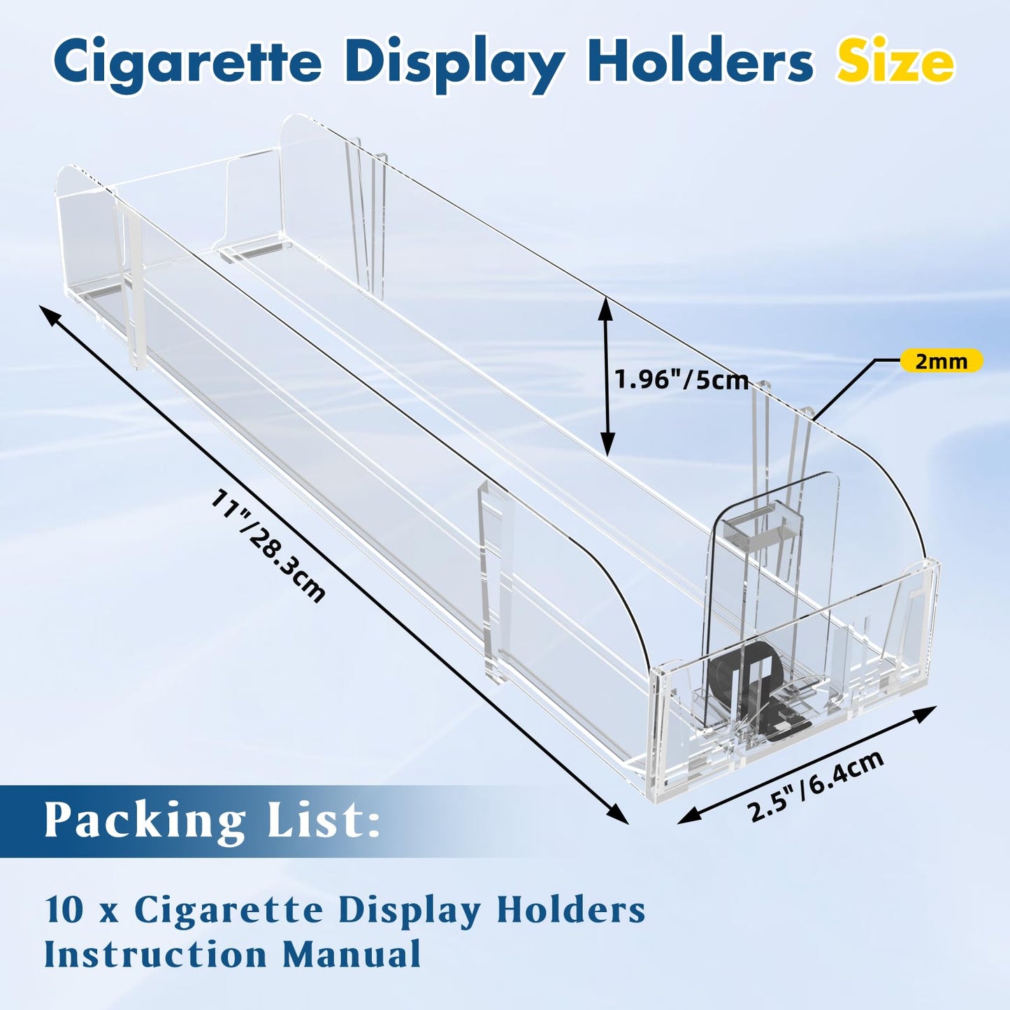 50 Pack Automatic Pusher Display Rack, Store Display Shelf and Case Stand, Space Saving Organizer for Retail Stores and Supermarkets