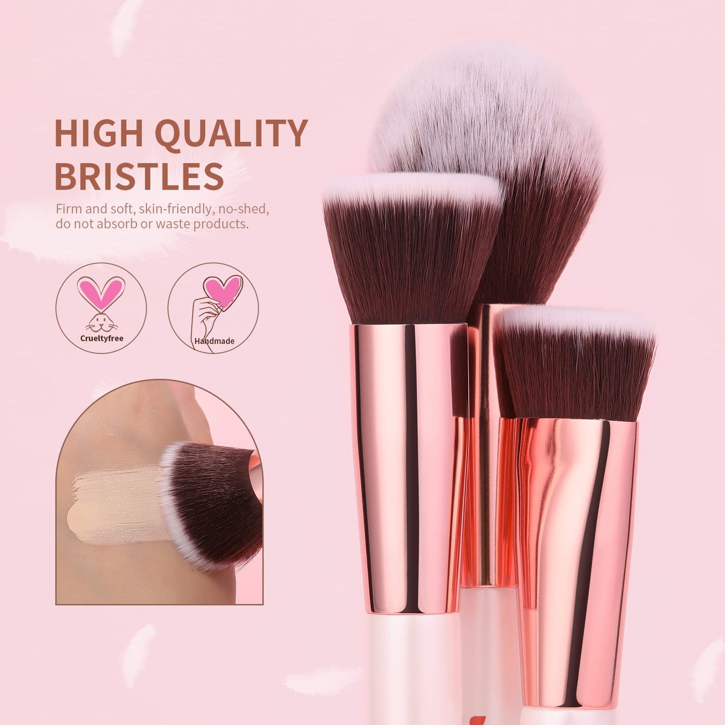DUcare Makeup Brush Set Professional 27Pcs Makeup Brushes Premium Synthetic Kabuki Foundation Blending Face Powder Blush Concealers Eye Shadows Make Up Brushes Kit White