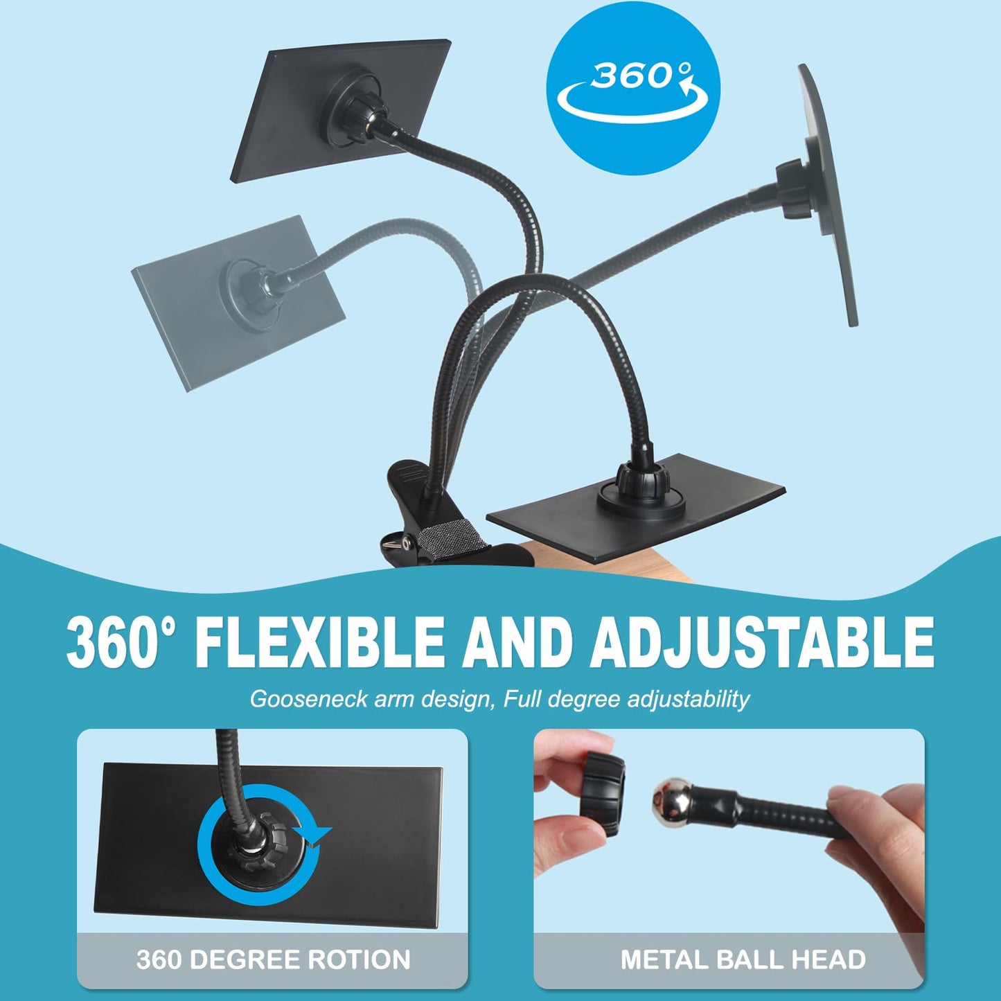CQNET Clip On Security Cubicle Convex Mirror for Personal Safety, Open Office Environment, Cabinet Computer Desk Rear View Monitors or Anywhere, Adjustable Clip (6.7 X 2.9 Rectangle) (Framed Mirror)