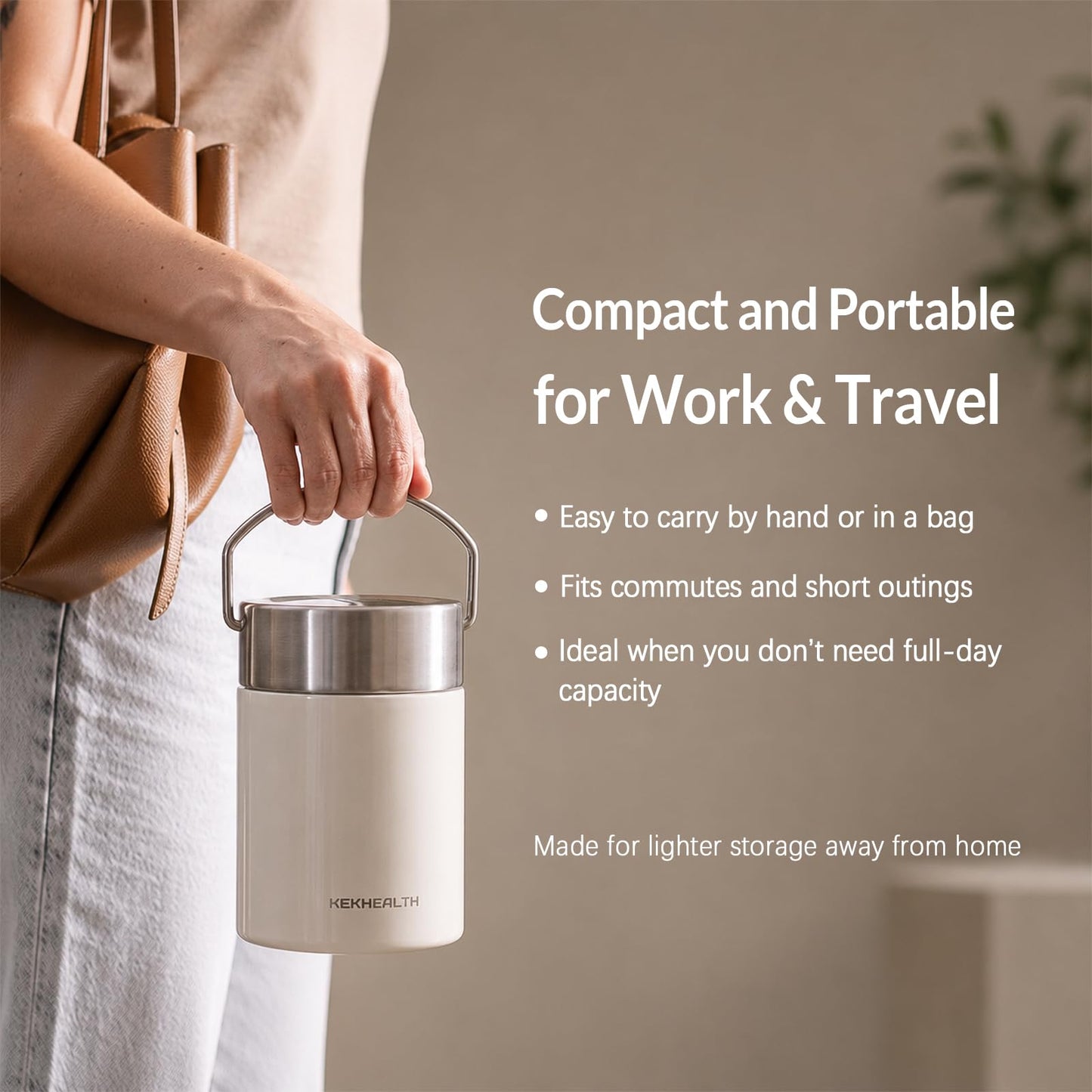 KEKHEALTH 11oz Stainless Steel Breast Milk Cooler, 360° Cooling Gel Ring, 14-Hour Cold Storage, BPA-Free 11oz Bottle, Leak-Proof Portable Cooler for Half-Day Pumping, Work & Travel
