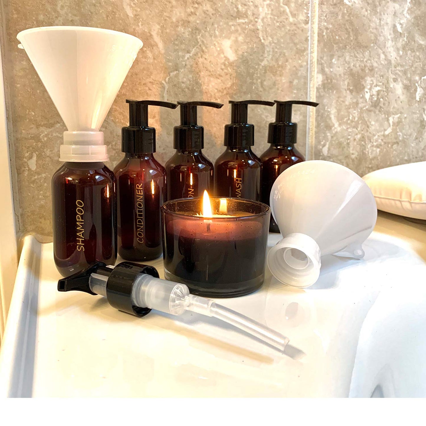 Bottiful Home - Threaded Plastic Funnels for 24 mm and 28 mm Bottles (2)