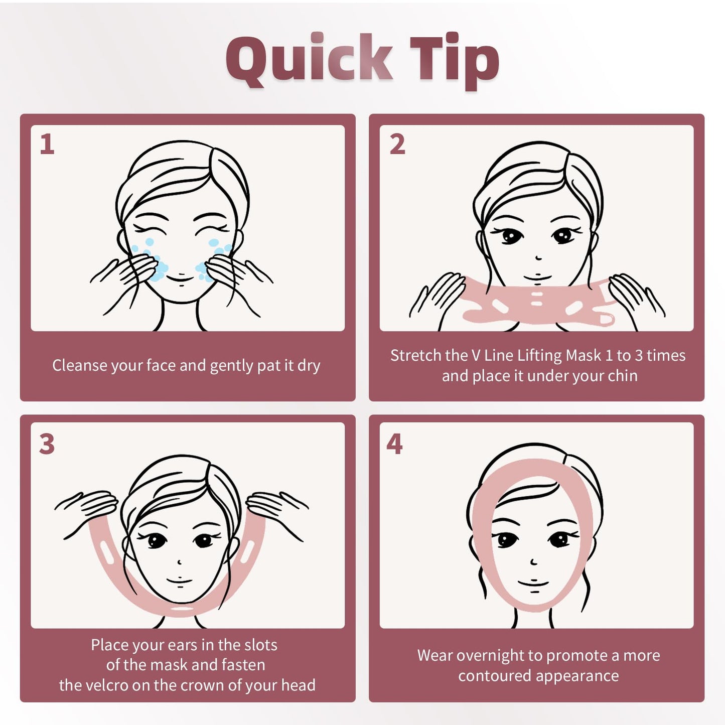 Chin Strap for Sleeping, Graphene Double Chin Reducer Eliminator for Women, Reusable V Line Lifting Mask Face Slimming Strap, Breathable Jawline Exerciser Lifting & Firming Prevent Sagging