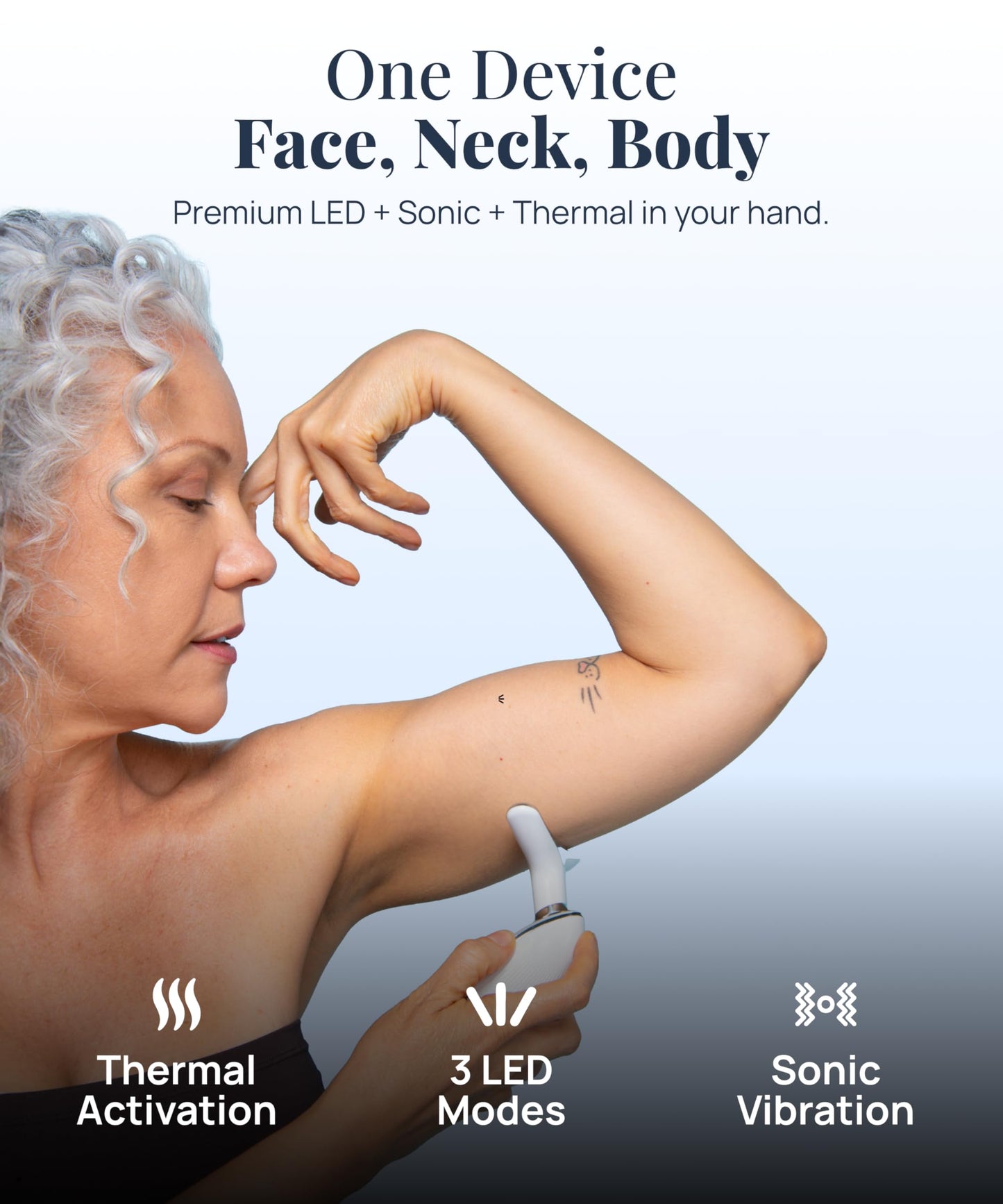 MyDerma Dream MyoGlow LED Massaging Device for Arms, Legs, and Face