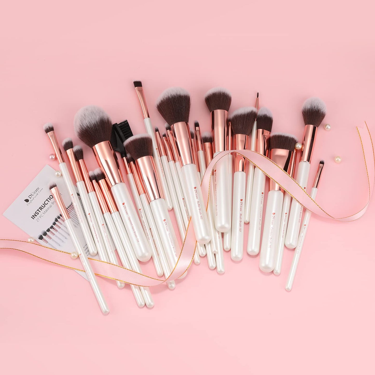 DUcare Makeup Brushes Set Professional 27Pcs+Eyelash Comb