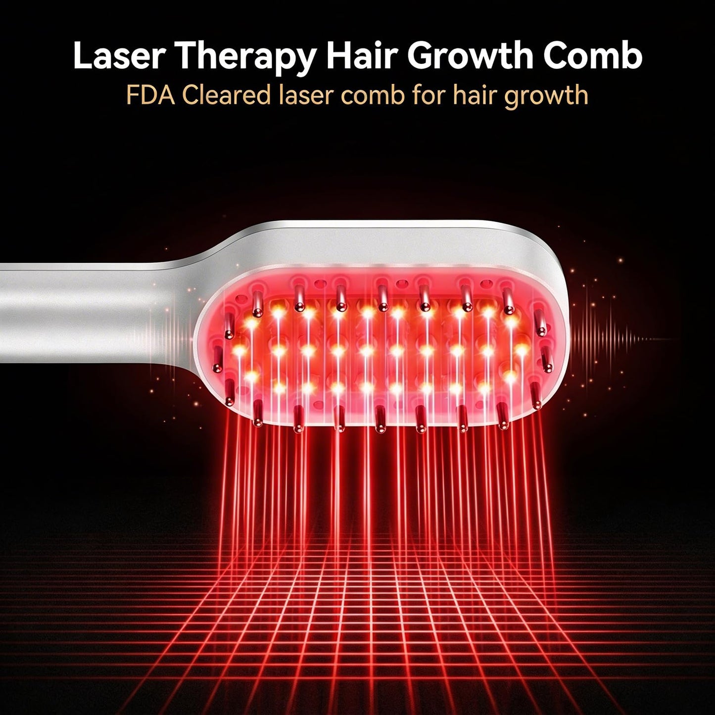 Laser Therapy Hair Growth Comb,red light therapy for hair growth (Pink1)