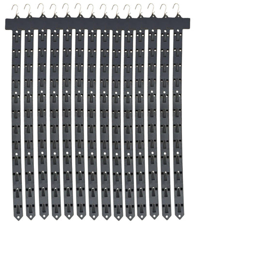 Gskmbquw Retail Display organizer Hanging Merchandise Strips with Hooks 24.80 Inch Length Space-Saving Design with Tail Holes 20pcs-black