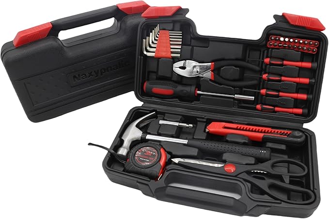 Basic Tool Kit for Home, Small Tool Set of 39, Mini Home Tool Kit with Tool Box, Starter Toolkit for Men Women, House Warming Gifts New Home, Dorm Home Essentials
