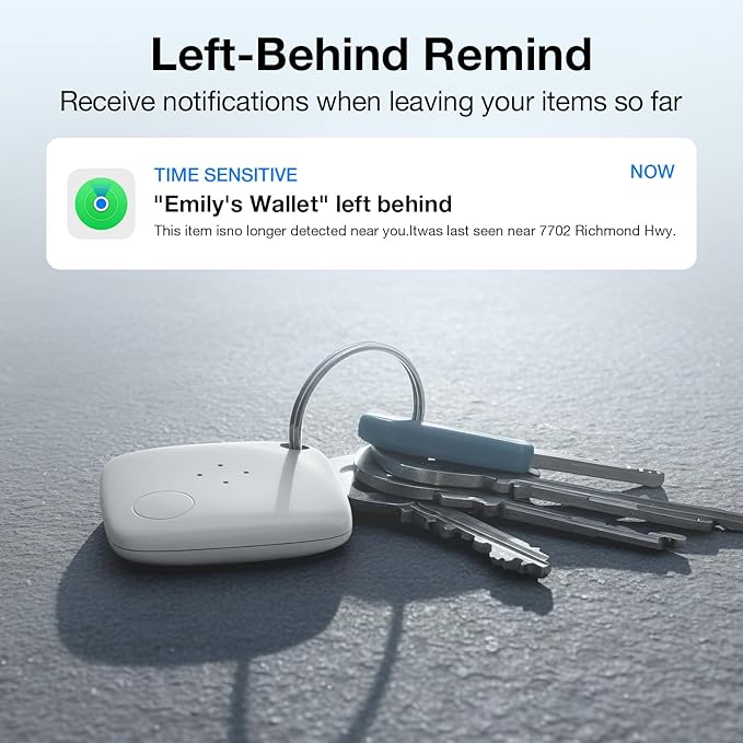 OTIC Smart Tracker Work with Apple Find My & Google Find Hub, for Dual-System Tracking Device Item Finder,Key Luggage Passport,Replaceble Battery (White, 4 Pack)