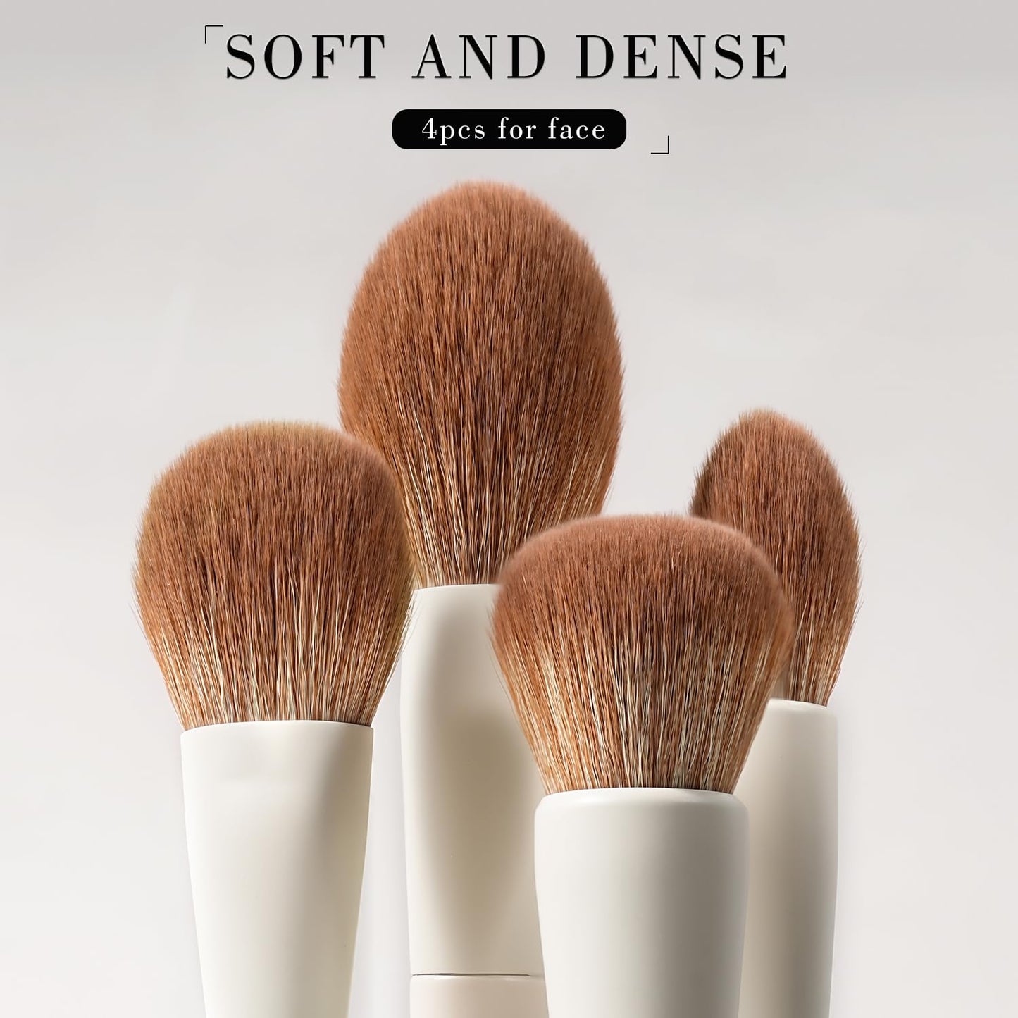 BEILI 15-Piece Makeup Brush Set, Premium Synthetic Bristles, Foundation Powder Contour Blush Concealer Eye & Blending Brushes, Elegant Full Face Collection