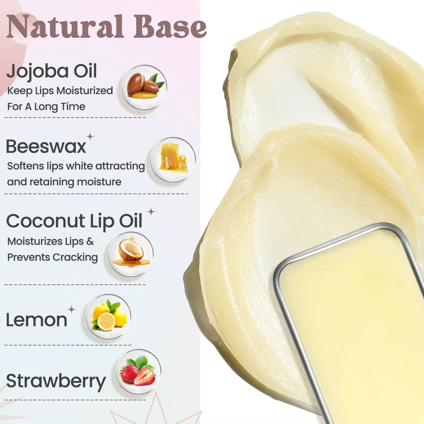 TSVATE Lip Balm Making Kit- Make Your Own Lip Balm for Adults with Shea Butter, Beeswax, Coconut Oil, Moisturizing DIY Lip Gloss Kit, Lip Care Set Christmas Gift for Girls & Women
