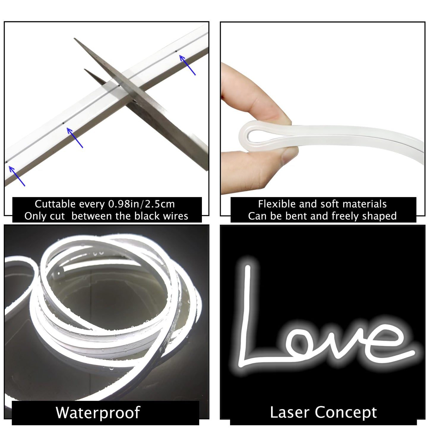 Blikshin LED Vanity Mirror Lights, Hollywood Style Makeup Lighting, 10FT/6000K/Dimmable/12V Adapter/Self-Adhesive Strip Lights for Mirror, Lighting for Makeup Vanity Table & Bathroom Mirror