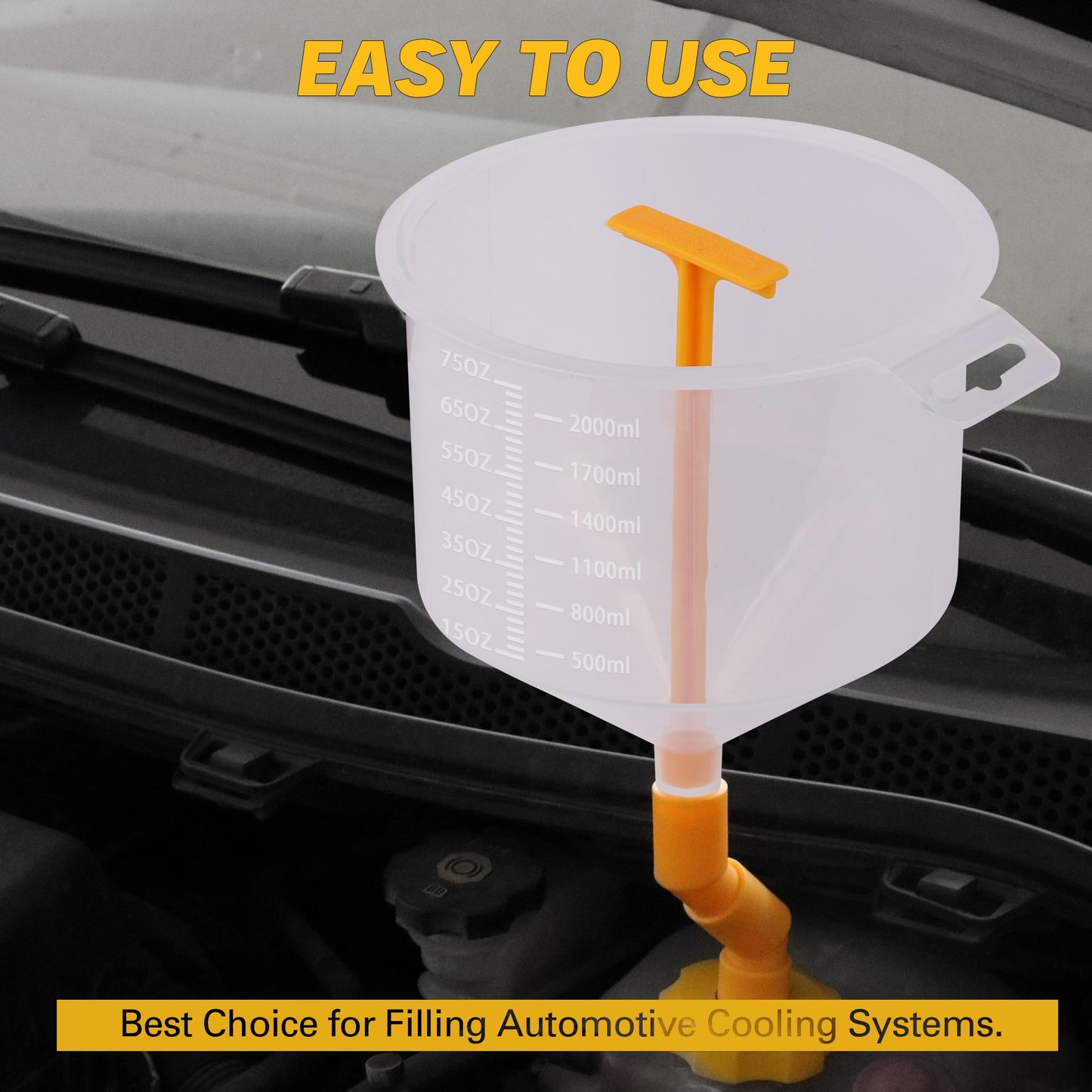 ELEAD No-Spill Coolant Funnel Kit - 19-Piece Radiator Funnel burping kit, coolant Bleeder kit, Extra Funnels and Adapters for Universal Vehicle