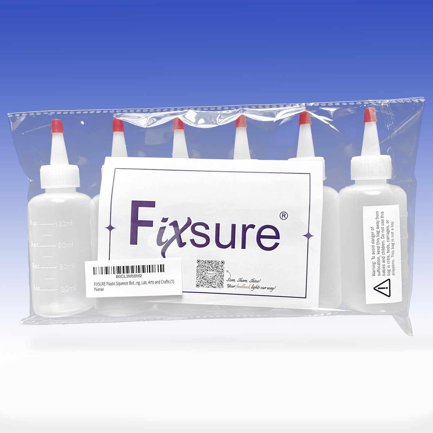 FIXSURE Plastic Squeeze Bottles with Red Tip Cap, 4 Oz Squirt Bottle For Ketchup, BBQ, Sauces, Syrup, Condiments, Oil, Pancake, Cookie Decorating, Dressings, Travel, Camping, Lab, Arts and Crafts (1)