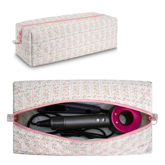 idoltimes Hair Tools Travel Bag, Quilted Hair Tools Organizer Compatible with Dyson Airwrap Styler