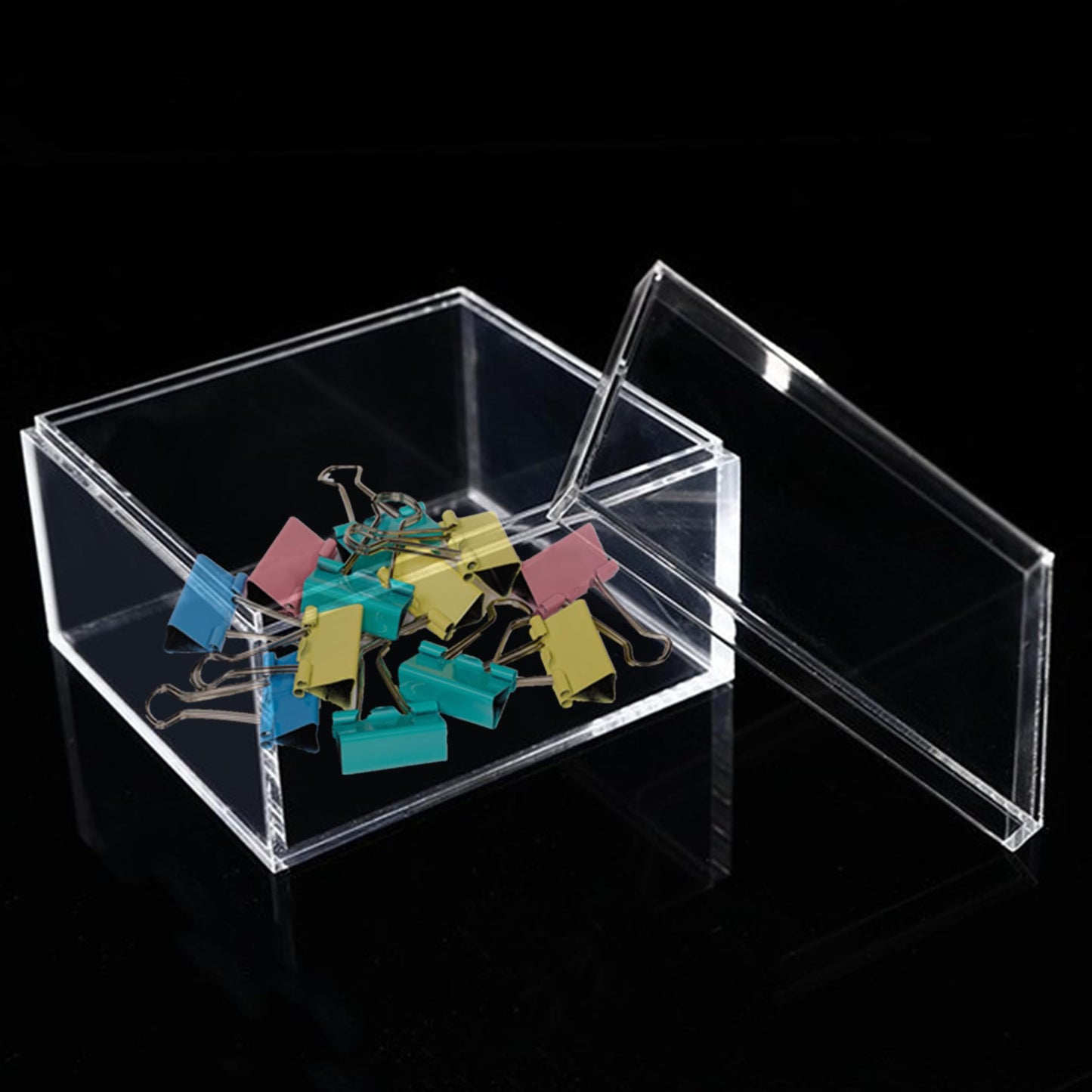 LOVPLAY Acrylic Display Box Large Clear Box with Lid Plastic Square Cube Containers Storage Box for Candy