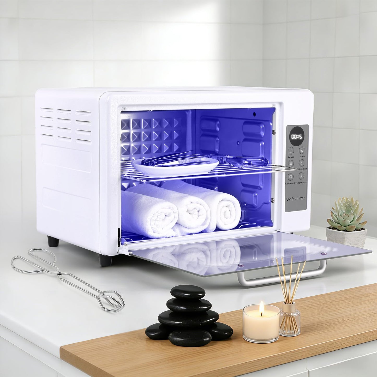 Beauty Star S-terilizer for Estheticians, 24L Nail Dryer and Cleaning Cabinet Box for Barbers, Nail Studio, Beuaty Salon and Home Maintains Tool Cleanliness