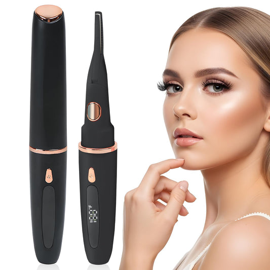USB-Rechargeable Heated Eyelash Curler with LED Display - 3 Temp Settings, Mini Design, Safe Curling for Long-Lasting Natural Lashes