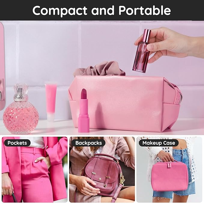 Segbeauty 2pcs Travel Perfume Bottle, 20ml Mini Perfume Refillable Bottle Empty, Portable Leakproof Glass Atomizer Sprayer for Perfume Cologne Fine Mist Sprayer Travel Kit Makeup Spray Bottles Set
