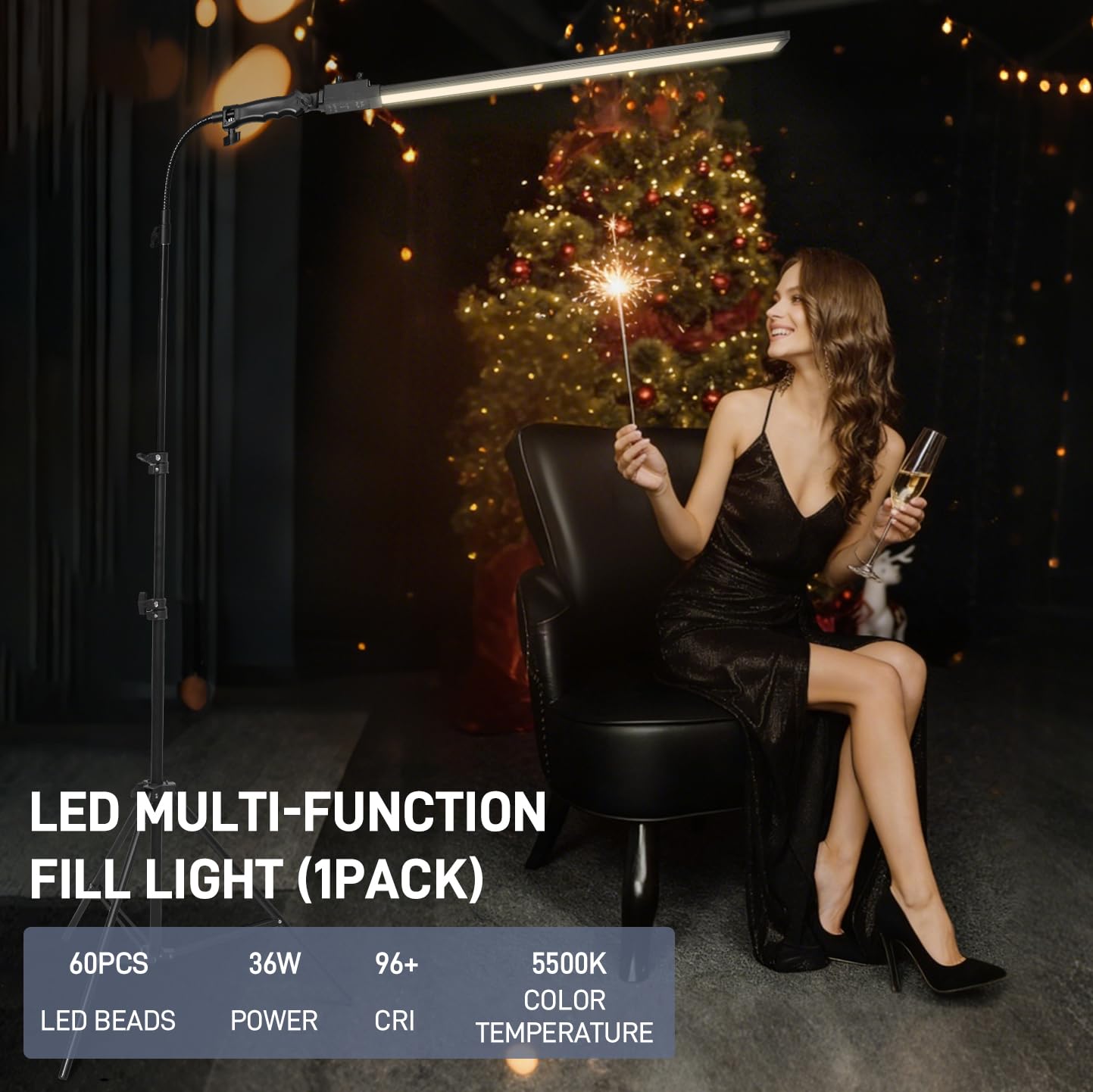 Photography Studio LED Lighting Kit with Adjustable Stand & Soft Tube, Ideal for Studio, Beauty & Tattoo Applications