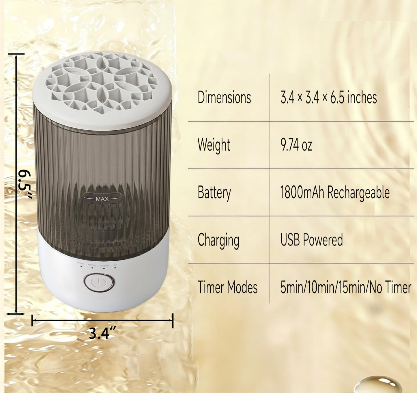 Luslife Electric Makeup Brush Cleaning Machine, Multi Functional Integrated Makeup Brushes Cleaner, One Click Start, Suitable for Various Makeup Brushes & Tools
