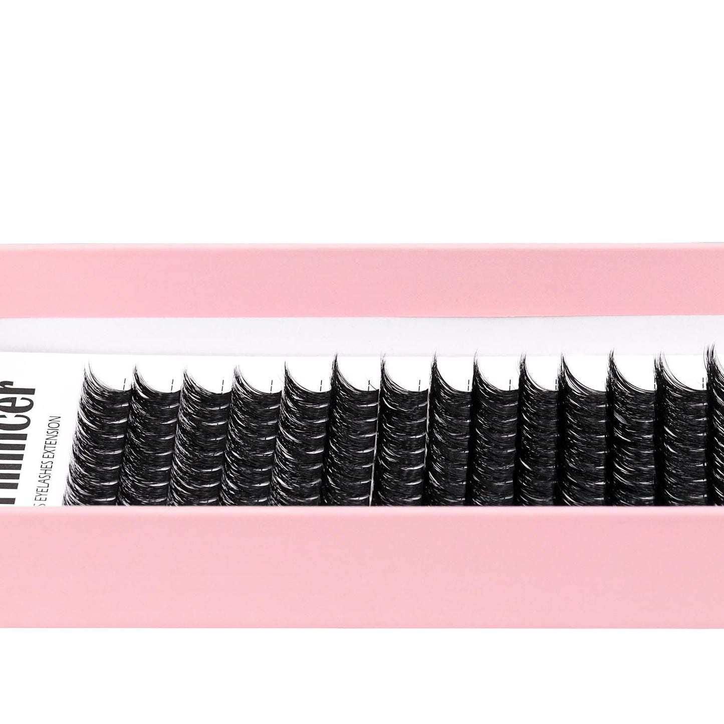 Bodermincer Large Tray 180pcs D Curl Professional Makeup Wide Cluster Individual Cluster EyeLashes Grafting Fake False Eyelashes (14-16-18mm Mixed)