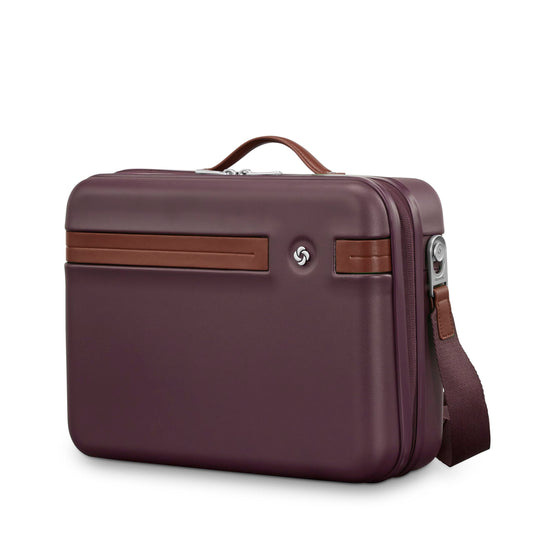 Samsonite Virtuosa Hardside Train Case, Crossbody Travel Makeup Case with Removable Strap, Merlot