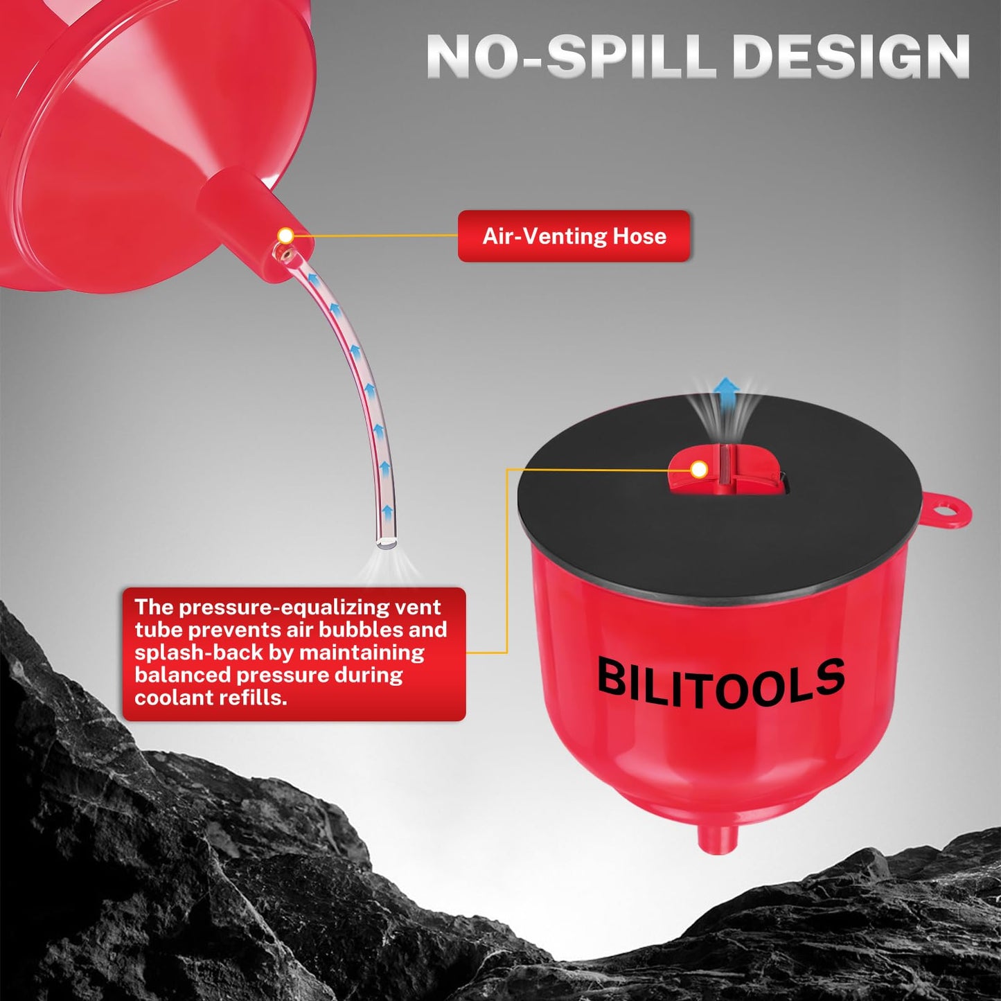 BILITOOLS Coolant Funnel Kit, Automotive Radiator Coolant Filling Tool