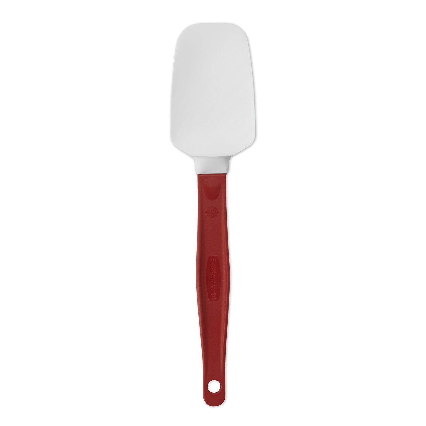 Rubbermaid Commercial Products High Heat Resistant Silicone Heavy Duty Spatula/Food Scraper 9.5" 500 Degrees F Red Handle for Baking/Cooking/Mixing Commercial Dishwasher Safe