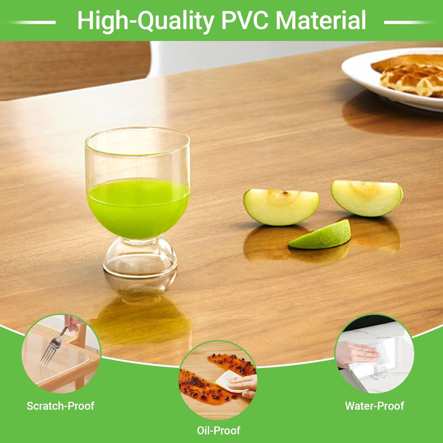 JIAERSLY Large Clear Desk Mat, 31.5"x15.7", Office Desk Protector