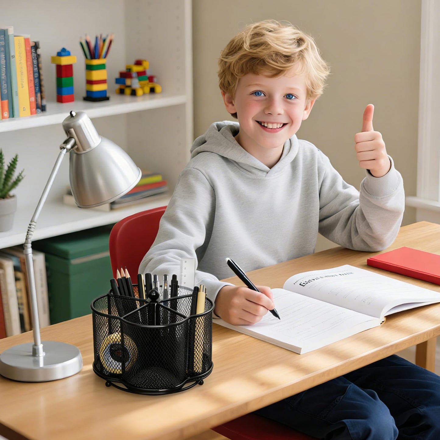 Obsoorth Pen Holder for Desk,360-Degree Rotating Pencil Organizer