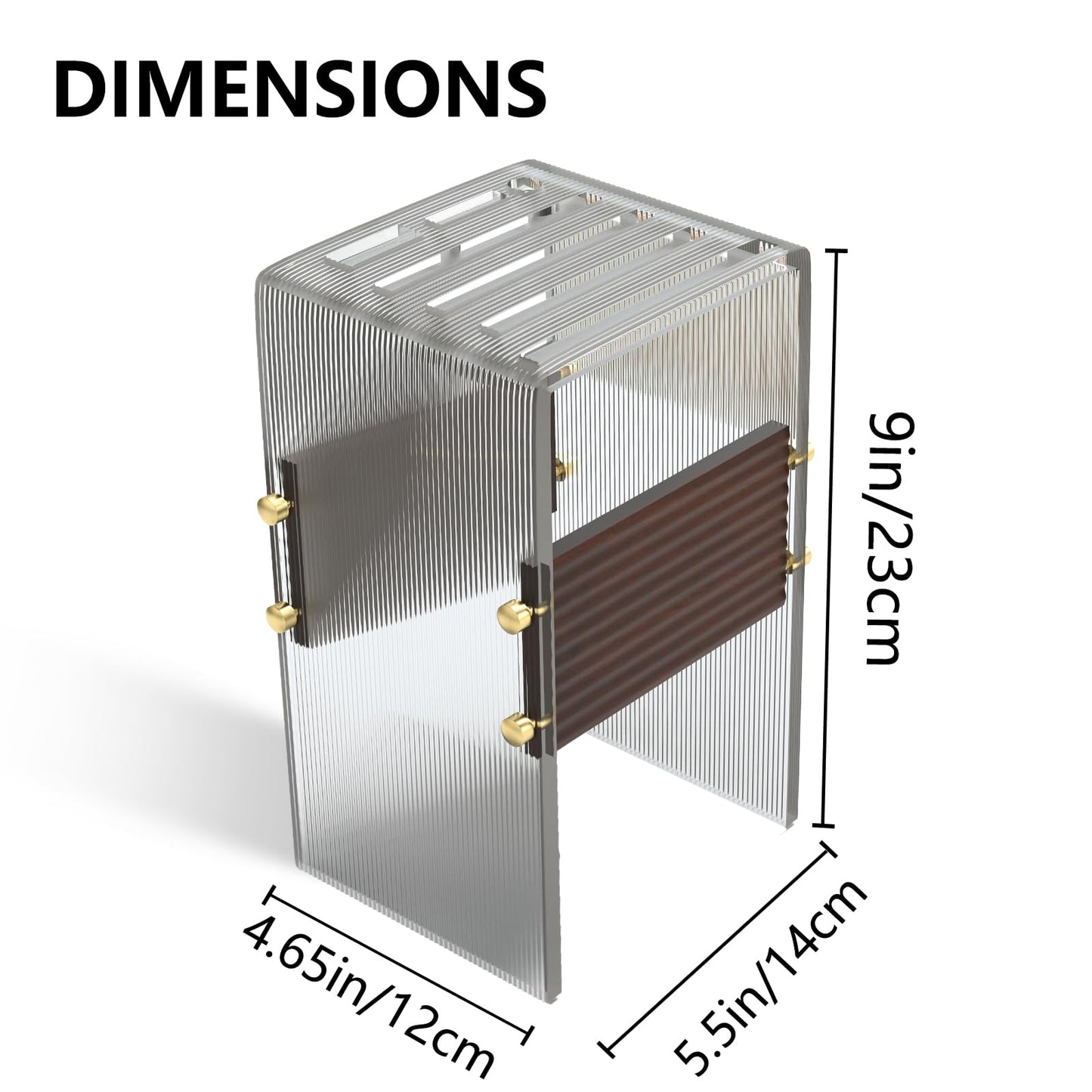 Acrylic Knife Block Holder, Display Stand with Transparent Striped, Kitchen Countertop Knife Holder with Non-Slip Base(Knives Not Included)