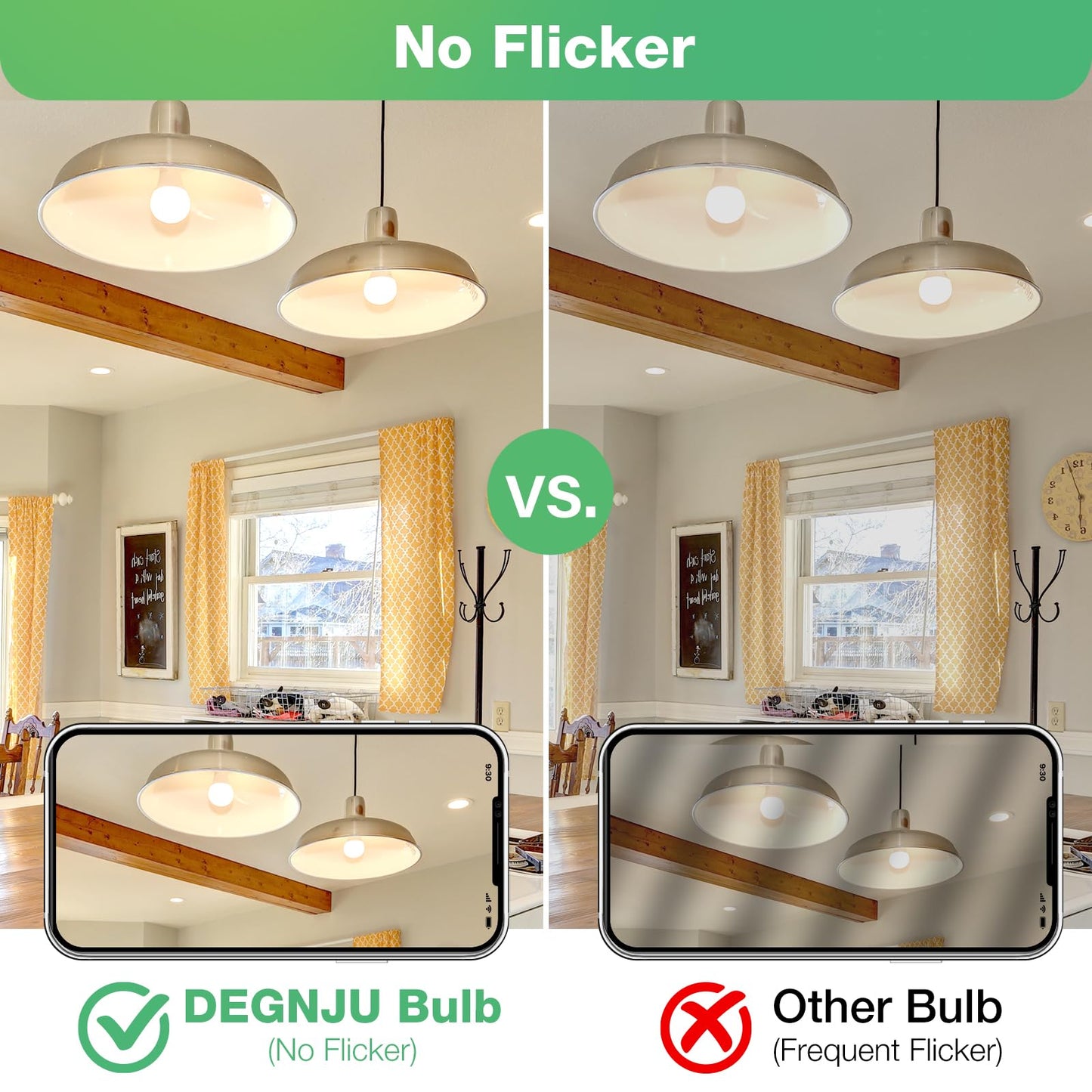 DEGNJU 36 Pack A19 LED Light Bulbs 60W Equivalent, Soft White 2700K, 800 Lumens, E26 Base, Non-Dimmable, 8W Energy Efficient Warm LED Bulbs for Home Lighting