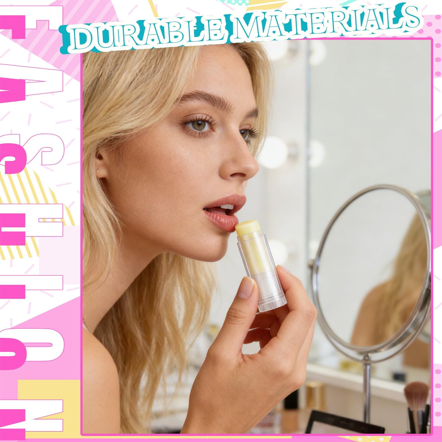 Singhoow 100 Pcs Lip Balm Tubes with 2 Filling Tray and 2 Spatula, 5 g Twist-up Lip Balm Containers with Caps for DIY Homemade Lipsticks, Solid Perfume, Gifts, Bpa Free & Leak Free(Clear)