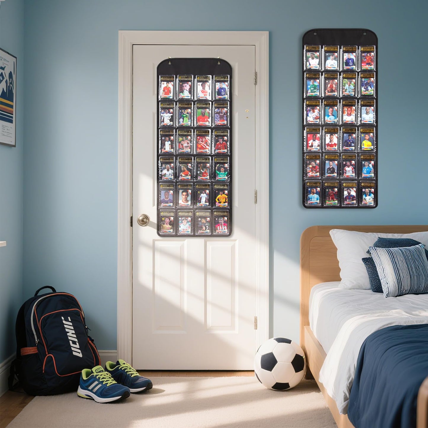 [2 Pack] PSA Trading Card Display Case, 48 Slots Holder for PSA-Graded Cards, Perfect for Display Trading Cards, Baseball, Football, and Basketball Sports Cards PSA Card Storage (Black-2 Pack)
