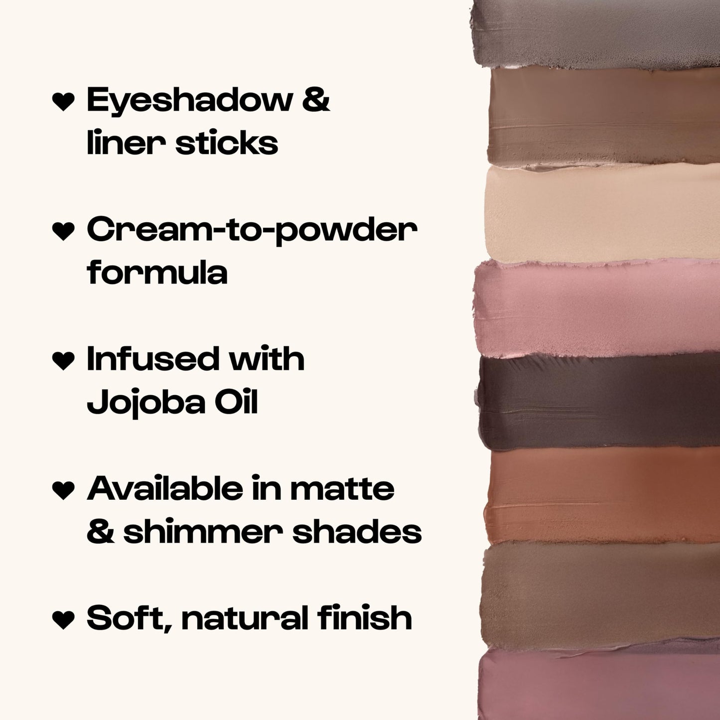 ALLEYOOP 11th Hour Waterproof Cream Eyeshadow Stick – Long-Lasting Eye Shadow Pencil & Eyeliner, Cream to Powder Stick & Highlighter – Smudge-Proof Eyeshadow Shimmer, Rose Shimmer