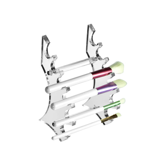 AMT Acrylic Pen Holder, CLEAR Makeup Display, Thick and Sturdy, Organizer Holder for Makeup Brush Fountain Pen, E-Cigarette, Vapor Display Case. (6 Slots)