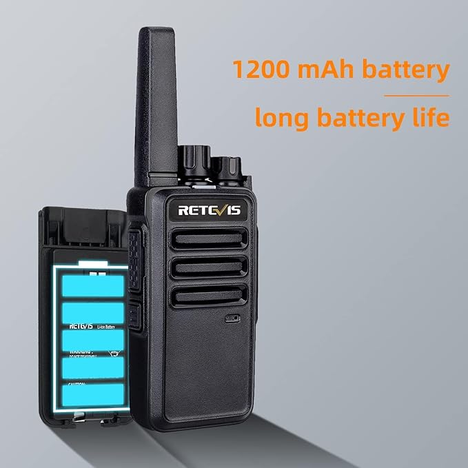 Retevis RT68 Walkie Talkies Rechargeable,Portable FRS Two-Way Radios for Adults,Heavy Duty 2 Way Radios Long Range,USB Charging Base,License Free Walkie Talkie for Road Trip Gifts Camping (2 Pack)