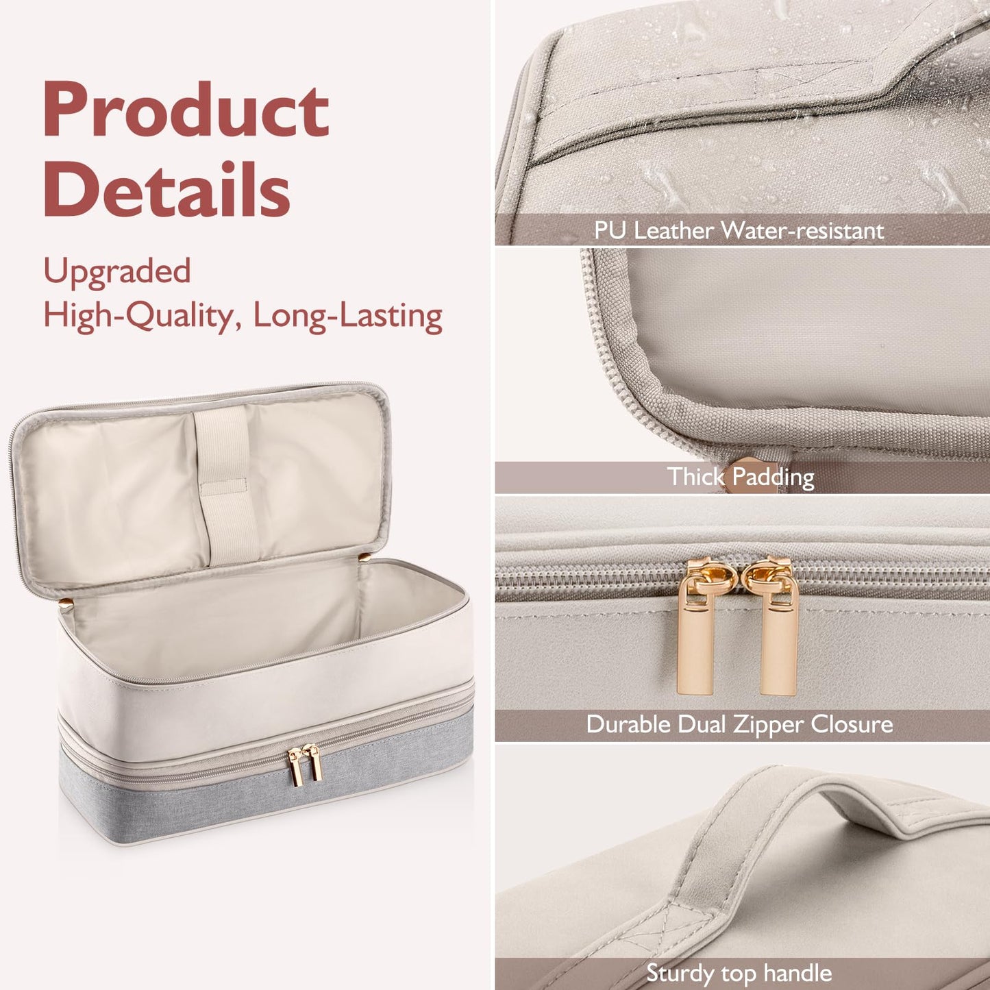 Travel Carrying Case for Shark Hair Dryer Flexstyle FlexFusion Airwrap Brush Double-Layer Hair Accessories Tools Storage Bag for Revlon Hairdryer Styler Organizer