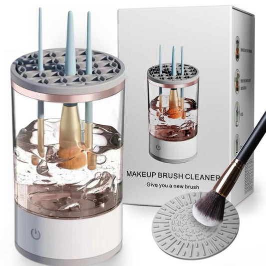 Electric Makeup Brush Cleaner,Makeup Brush Cleaner Machine,Make up Brush Cleaner Cleanser Machine,Automatic Makeup Brush Cleaner, Ideal For Traveling And Makeup Lovers For Professionals (white)