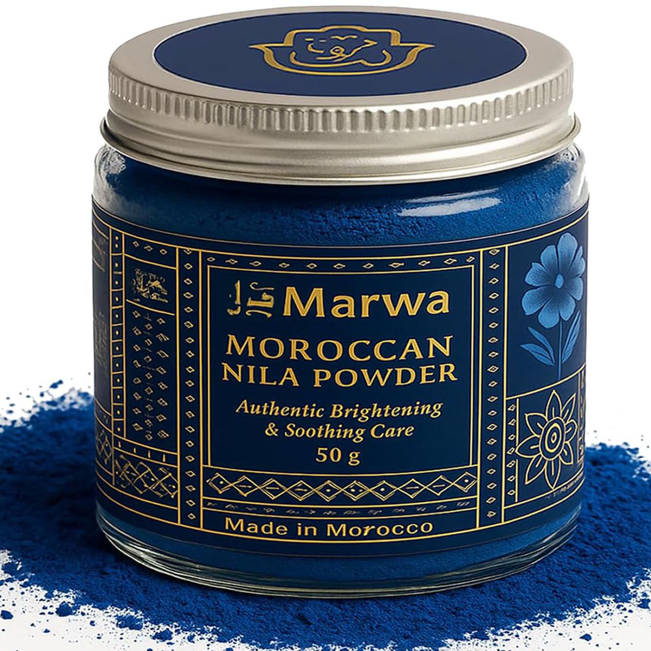 Moroccan Nila Powder 1.7 oz – Loose Blue Hammam DIY Face & Body Masks