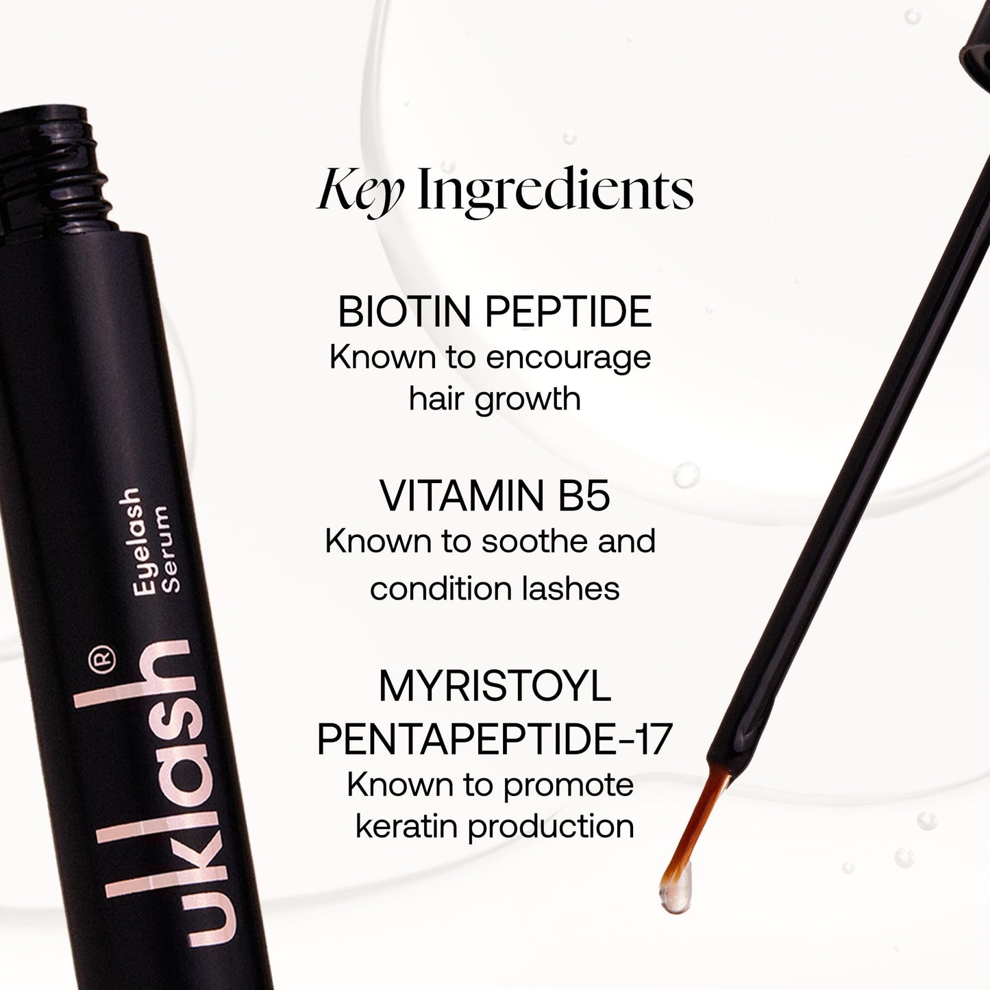UKLASH Eyelash Serum 1ml - Starter Size Lash Serum for Longer, Fuller-Looking Lashes. Clinically Proven Eyelash Growth Serum with Vitamin B5. See Visible Results In 4 Weeks. Vegan Eye Serum for Lashes