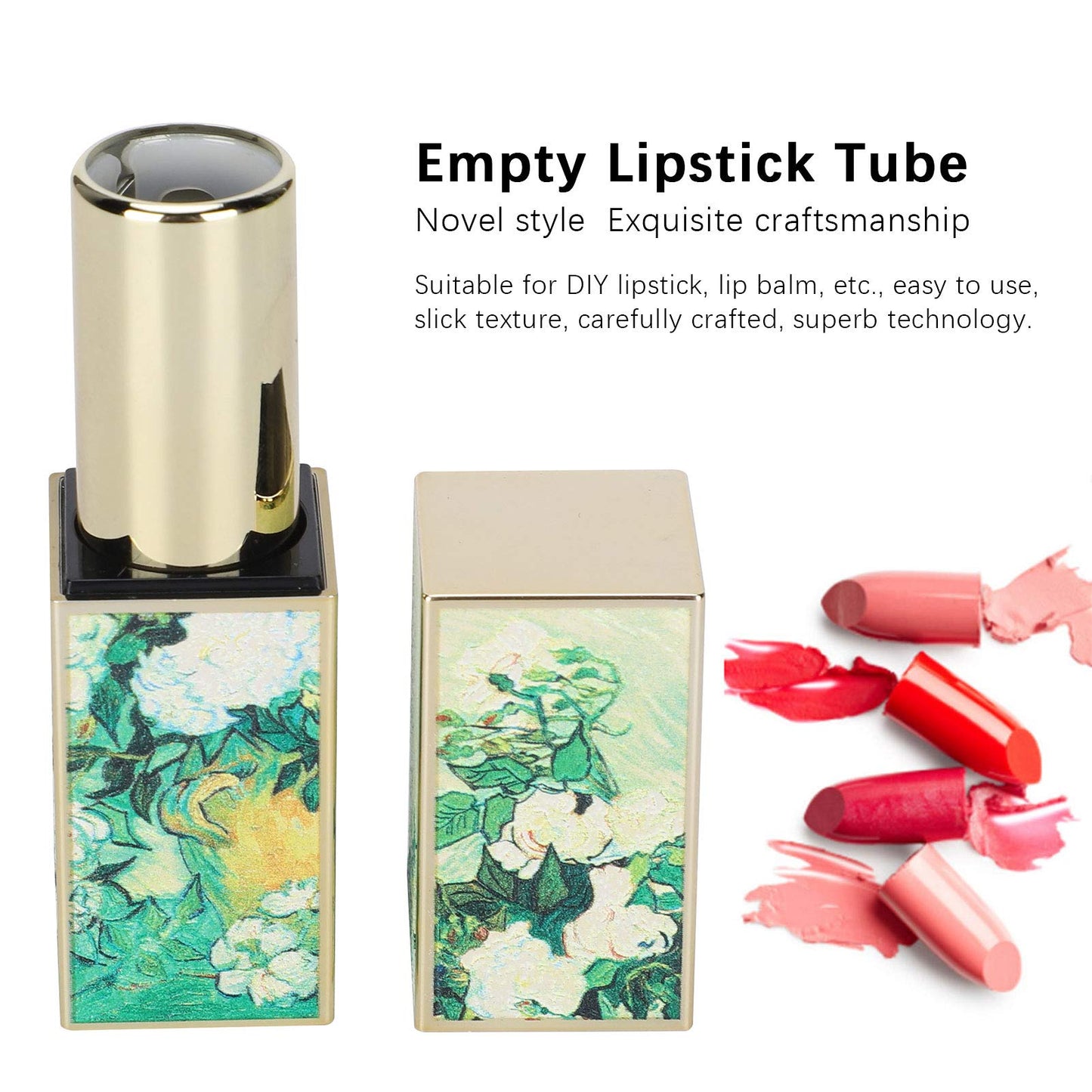 ZJchao Lipstick Tube, 3pcs DIY Magnetic Snap Empty Lipstick Tube DIY Refillable Lip Container Cosmetic Tool Portable Lip Gloss Containers for Women Girls Makeup