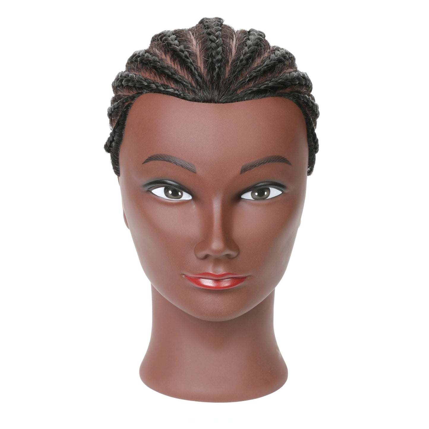 FUTAI African American Mannequin Head 100% Real Human Hair Manikin Doll Style Head for Practice Braiding Styling Cosmetology Training with Stand